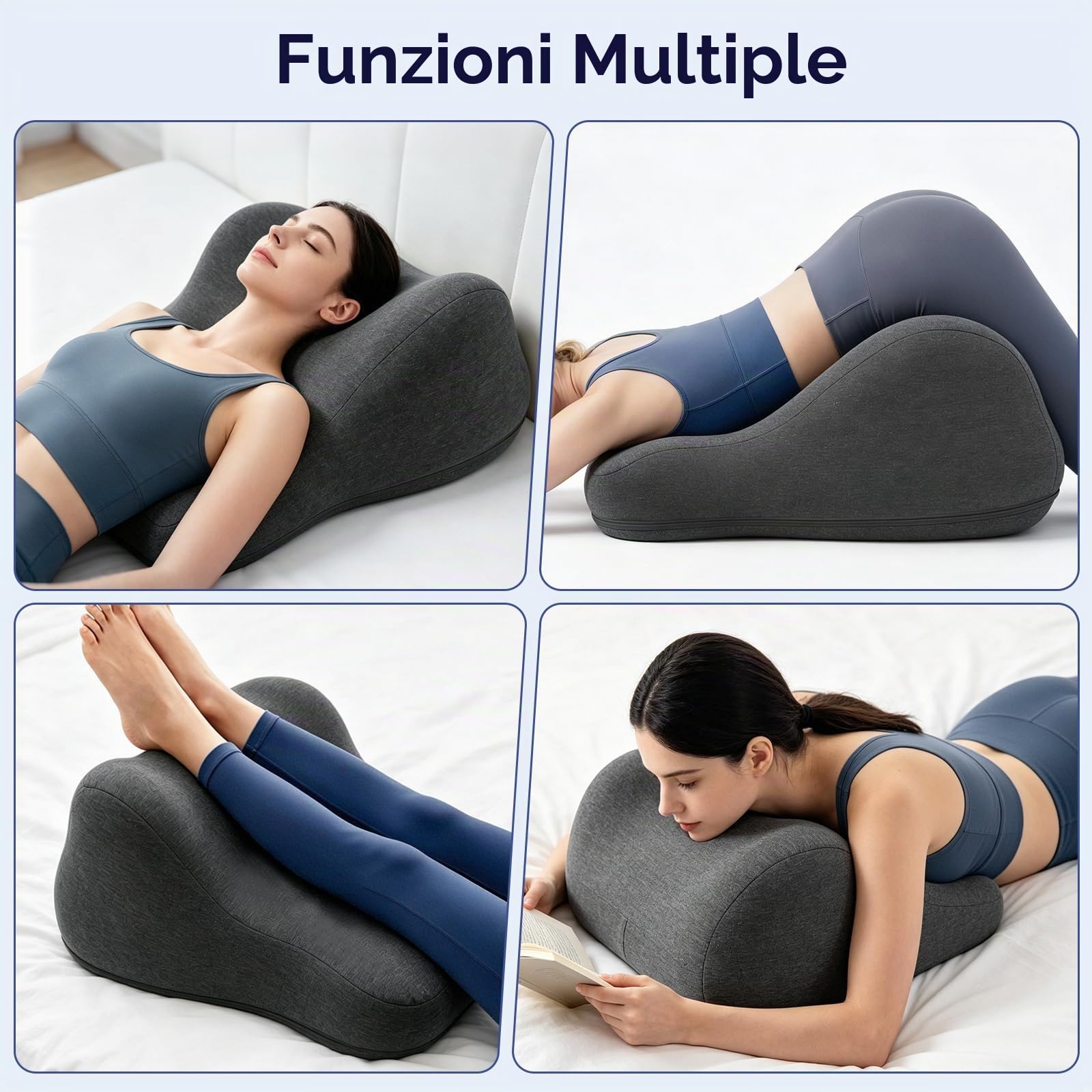 Cuscino a Cuneo per Coppie, Cuscino di Supporto in Memory Foam per la Vita