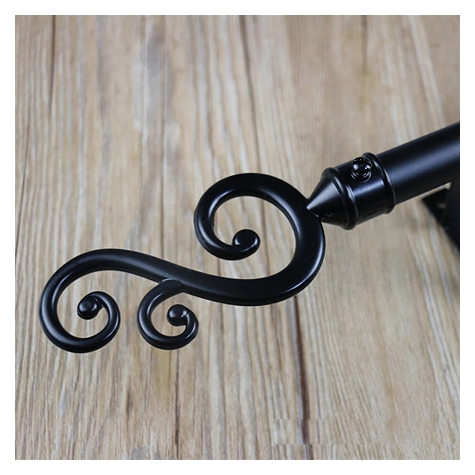 1 coppia di terminali per asta della, in lega di alluminio, estremità per tendaggi, estremità per asta per, per ufficio, casa, 22 mm, colore: nero
