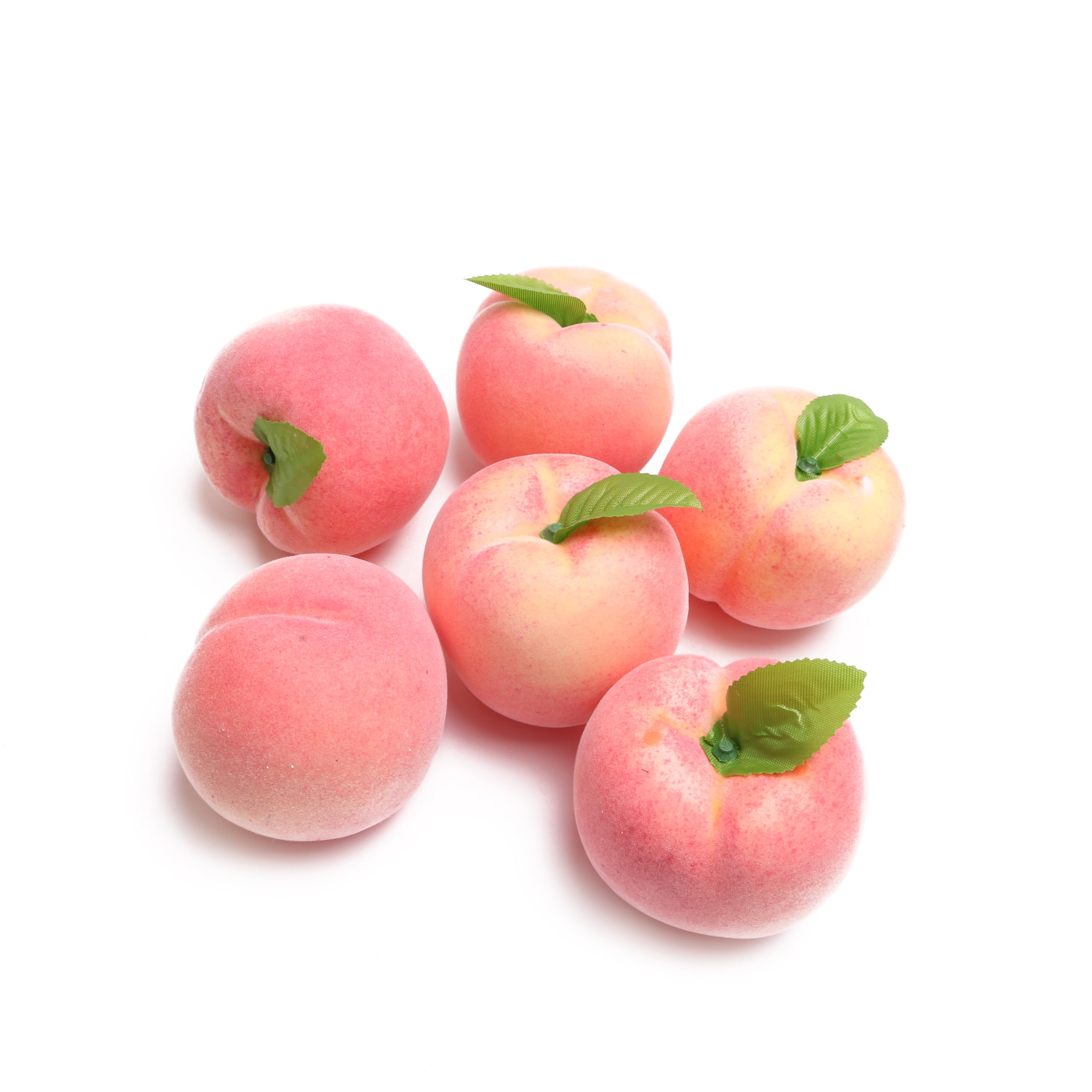 caiyjhao Caihao 6PCS Artificial Fruits, Foam Peaches, Decorative Fruits and Pink Peaches are Lifelike and Very Suitable for Counters, Glass Jars, Dining Tables and Christmas Home Decorations.