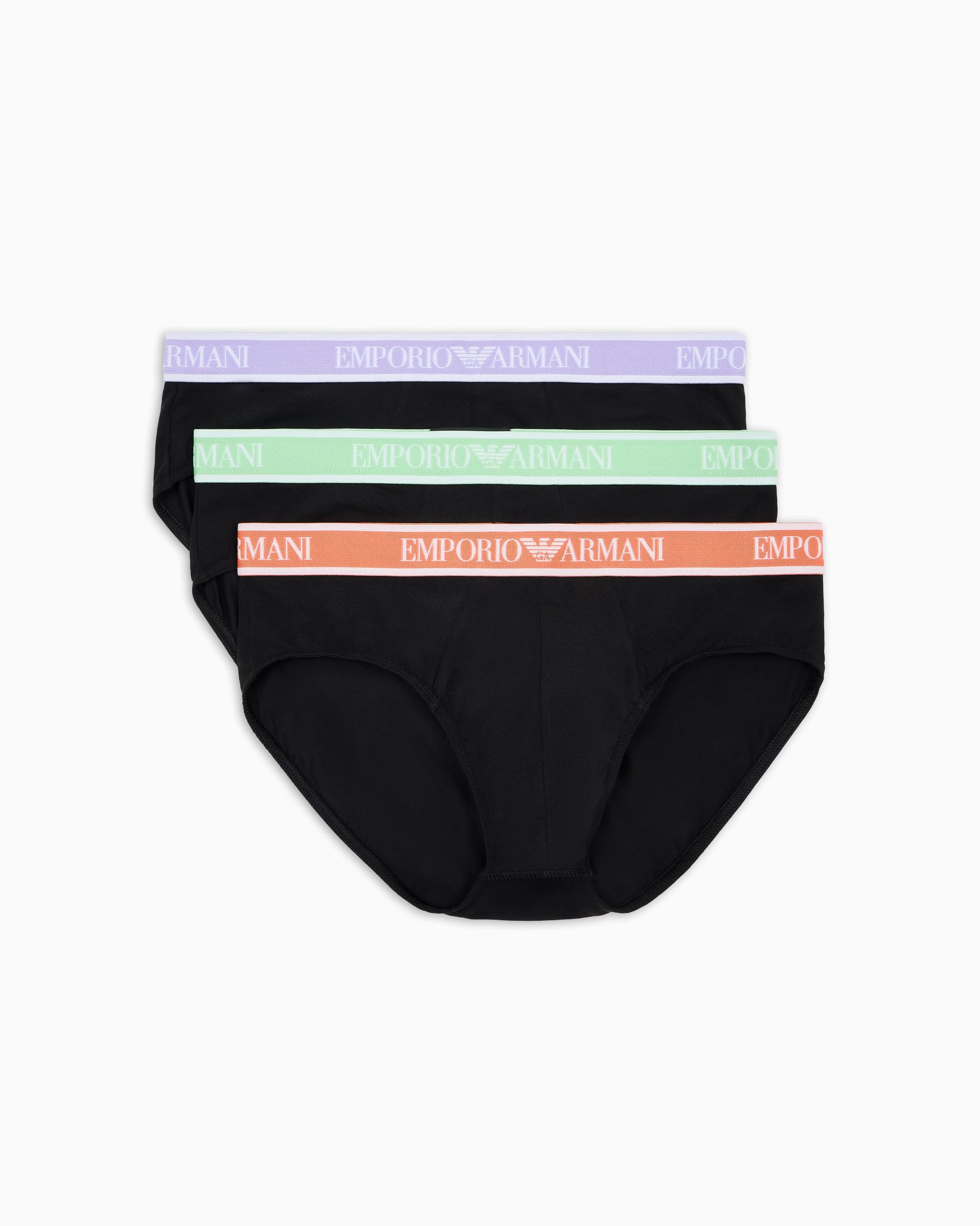 Emporio Armani Man's Core Logoband 3-Pack Brief, Black, M