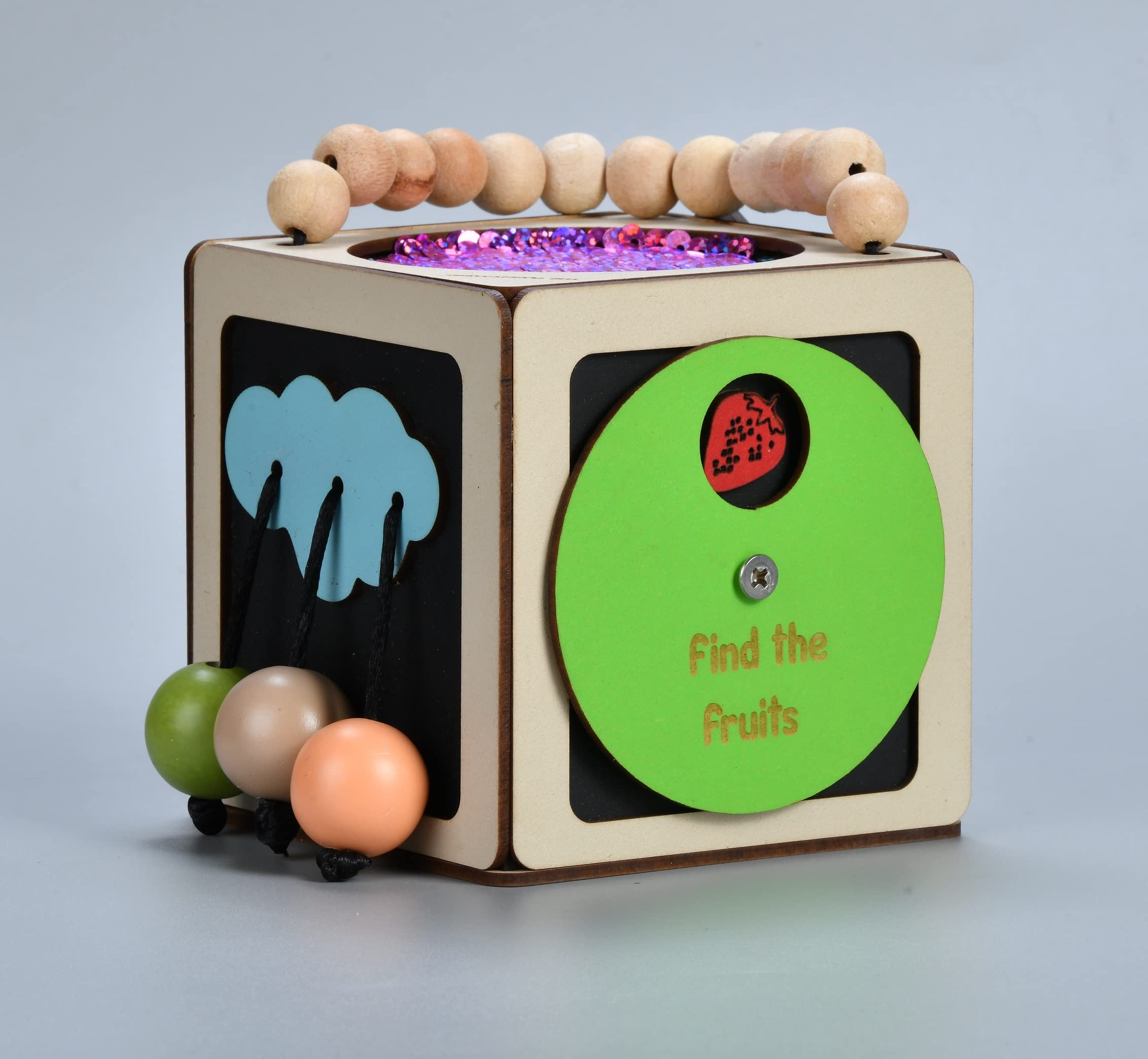 The Funny Mind Wooden Activity Busy Cube for Kids and Toddlers | Montessori Activities Game | Skill Improvement Educational Sensory Busy Board | Travel Toy for Kids and Toddlers 4 X 4 Inches (B09WDXYLT6) Amazon Price History, Amazon Price Tracker