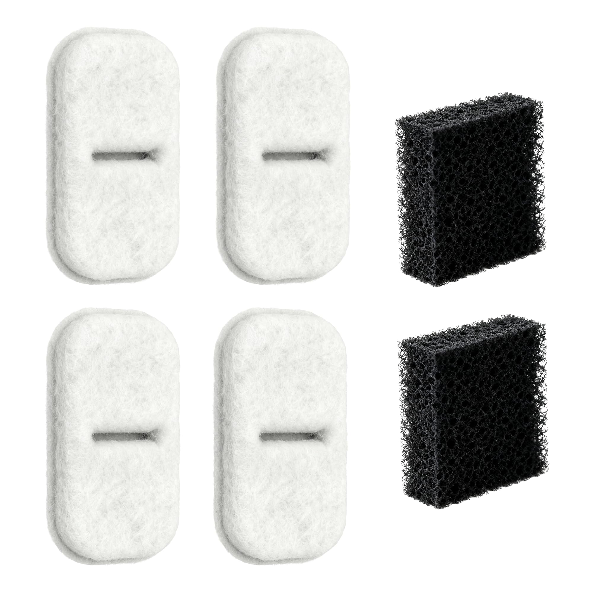4 Filters + 2 Foam Filters for Wireless Cat Water Fountain for Drinking