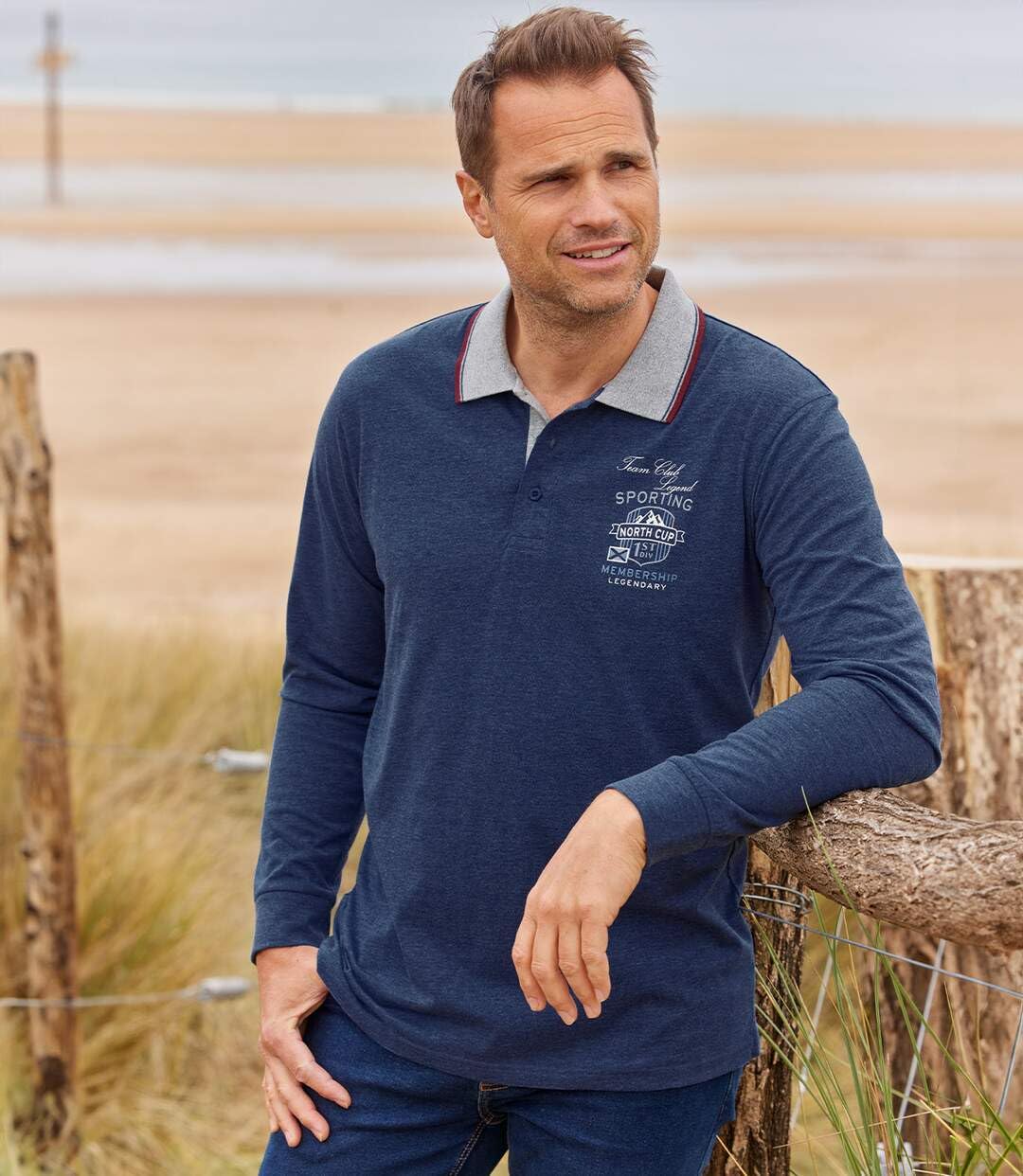 ATLAS FOR MEN - Set di 2 Polo da Uomo - Maniche Lunghe - Disponibile nelle Taglie Grandi