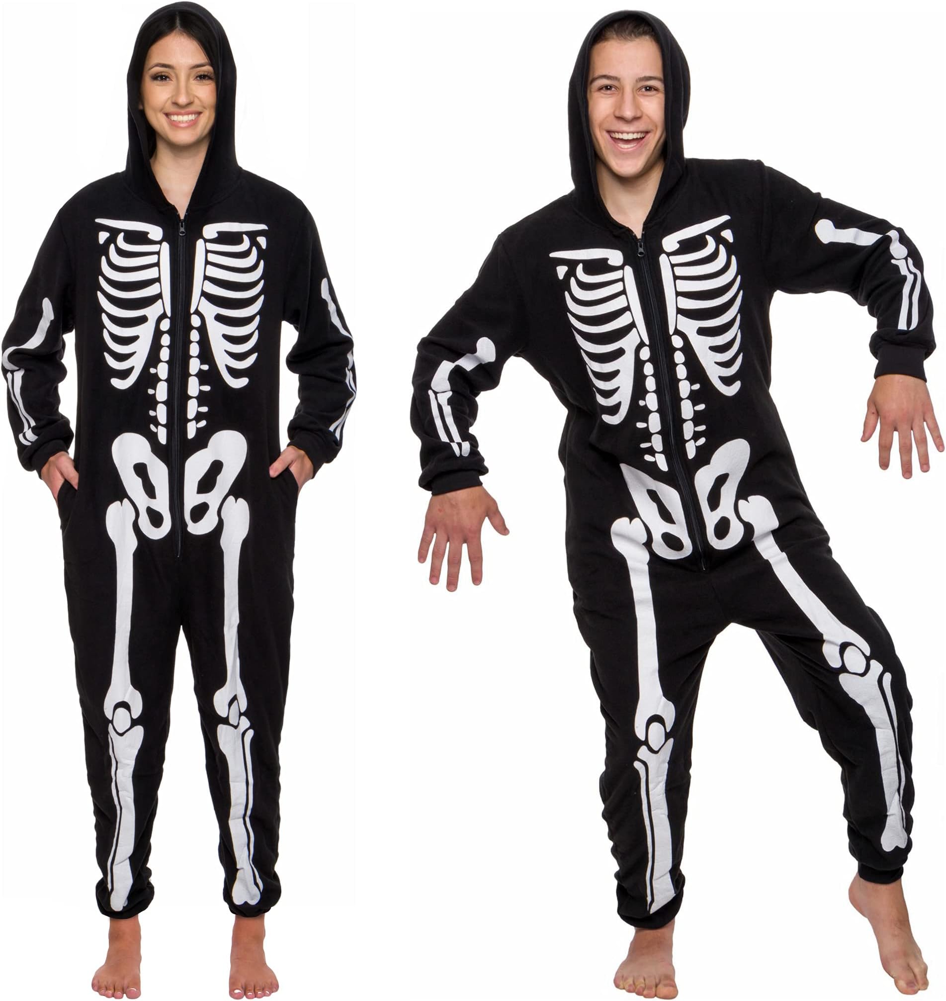 Slim Fit Adult Onesie - Animal Costume - Plush Unisex Halloween One Piece Cosplay Suit for Women and Men