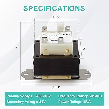 Hipoilk 0130M00138S 240V to 24V Transformer Compatible with