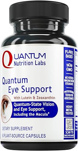Quantum Nutrition Labs Eye Support - Vitaminas para la salud ocular, luteína y zeaxantina, suplementos oculares para adultos y personas mayores,