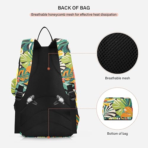 Miniatura 4 de Tennis Badminton Racket Bags Large Sturdy Colorful Summer Hawaiian Flowers 2 Rackets Tennis Racket Cover Bag with Protective Pad for Women Men