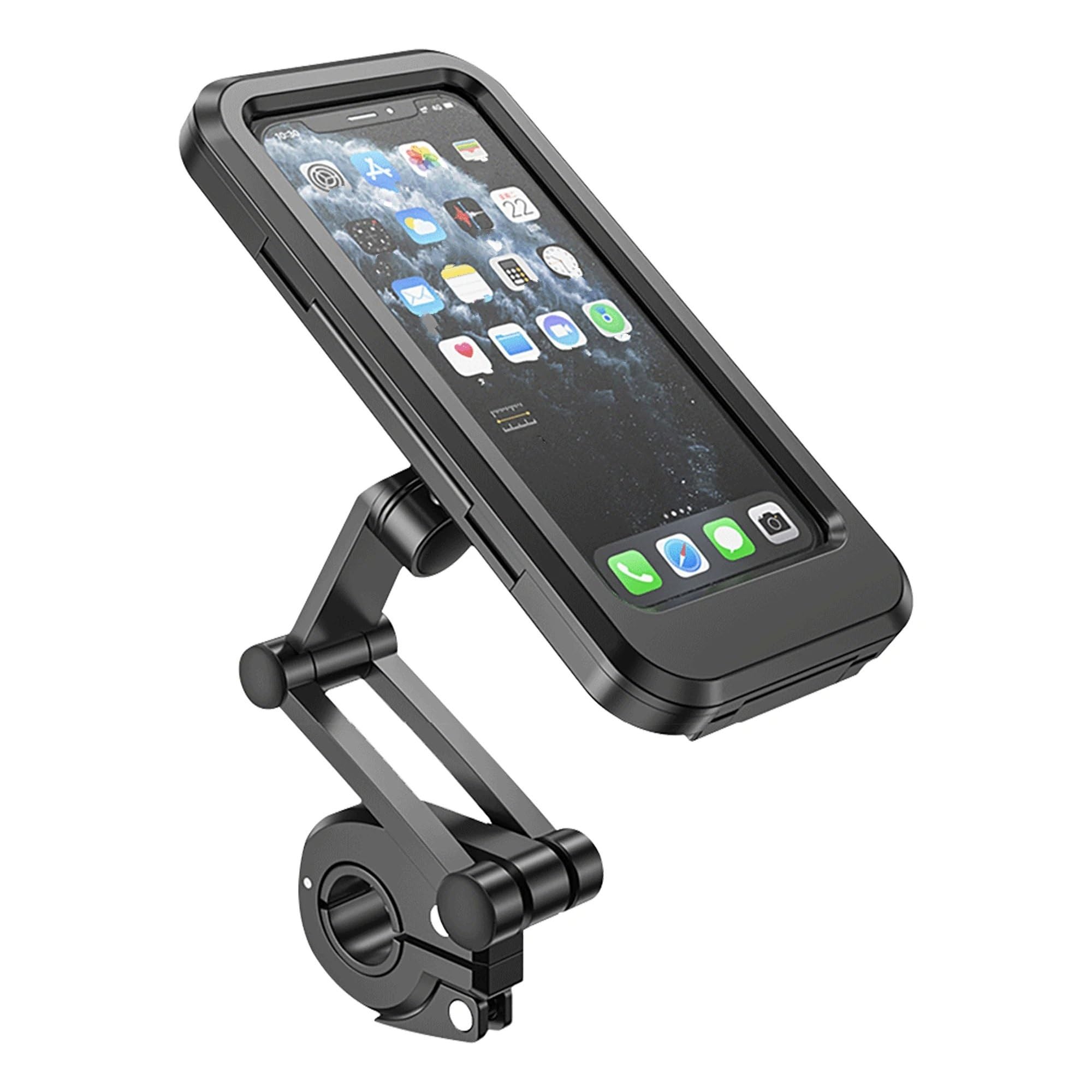 Fahrrad Handyhalterung Wasserdichter Motorrad-Fahrrad-Handyhalter Unterstützt Universal-Fahrrad-GPS 360 ° Schwenkbarer Einstellbarer Motorrad-Handyhalter Motorrad Handy Halterung