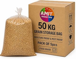 EVOH Hermetic Grain Storage Bags 50kg | Long-Term Dry Grain Storage - Moisture-Proof Bags for Rice, Wheat, Pulses, Corn & ... Price In India