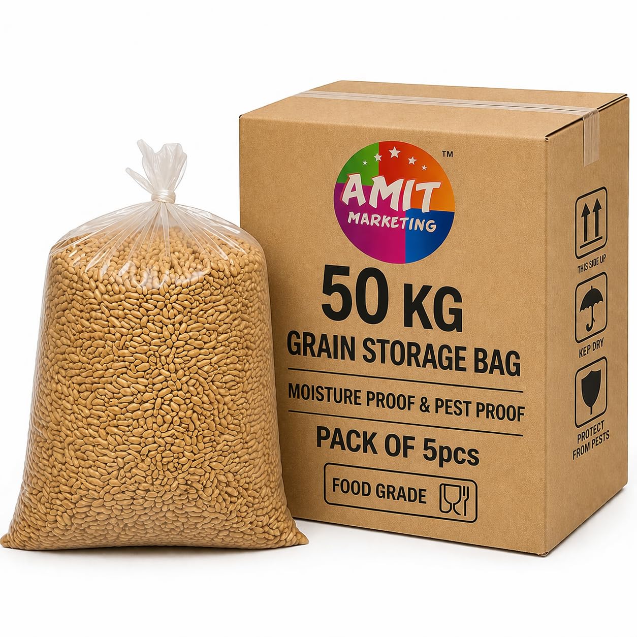 EVOH Hermetic Grain Storage Bags 50kg | Long-Term Dry Grain Storage - Moisture-Proof Bags for Rice, Wheat, Pulses, Corn & ... - Review, Price and Buying Guide
