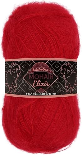 Vista 152 de JubileeYarn Mohair Elixir Yarn - 50 g/madeja Lana mezcla para bebé - Mimosa - 2 madejas 04 Mimosa