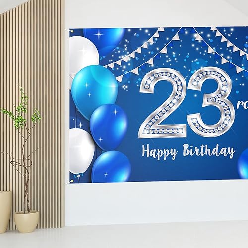 Vista 11 de HAMIGAR Fondo de pancarta de feliz cumpleaños 60 de 60 x 4 pies, decoraciones de cumpleaños de 60 años, suministros de fiesta para mujeres