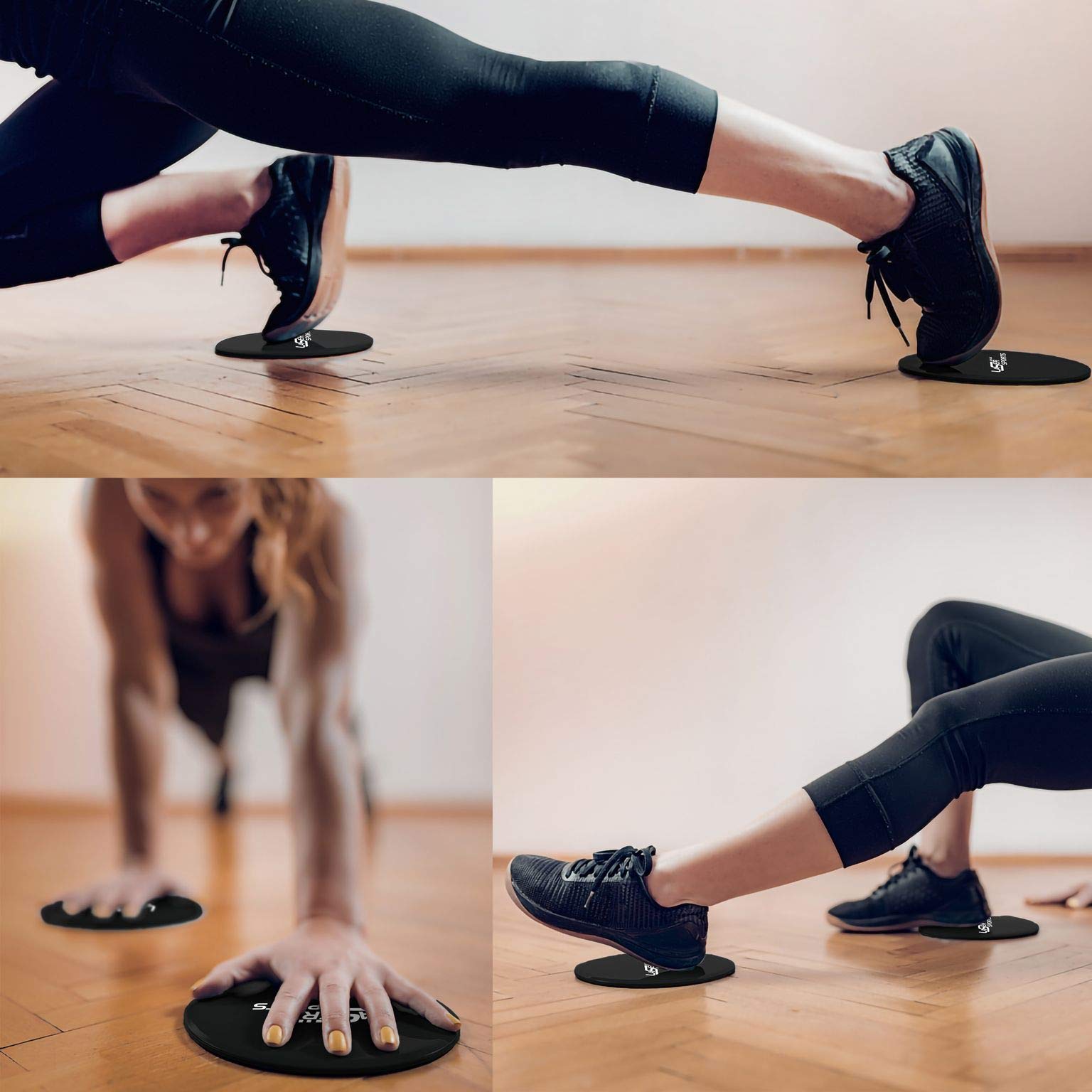 Juego de Bandas de Resistencia para Deportes láser con Bolsa de Almacenamiento, Core Sliders & Resistance Loop Bands, Value Set