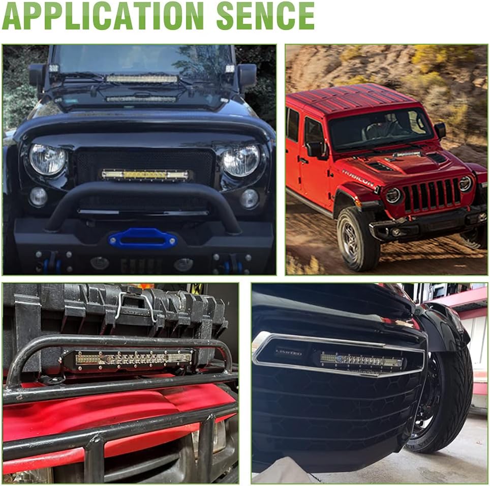 Slim Led Light Bar 10 Inch LED Offroad Working Flood Spot Combo Driving Boat Light for SUV UTV ATV Trucks 2pcs