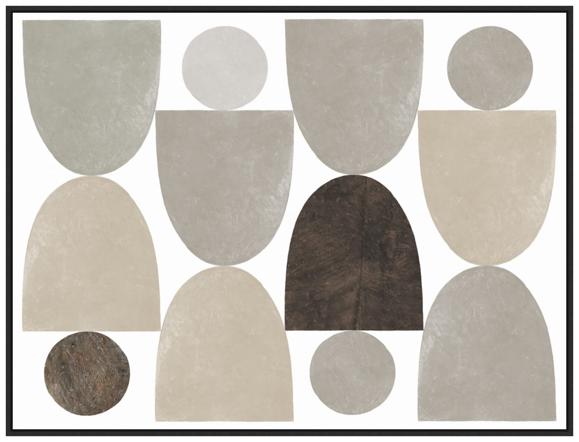 Amanti Art Framed Canvas Wall Art 32x42 Ups and Downs v1 by Wild Apple Portfolio, Framed Wall Art Canvas, Abstract Artwork, Modern Decor, Oversize Poster Painting for Living Room, Bedroom, Bathroom,