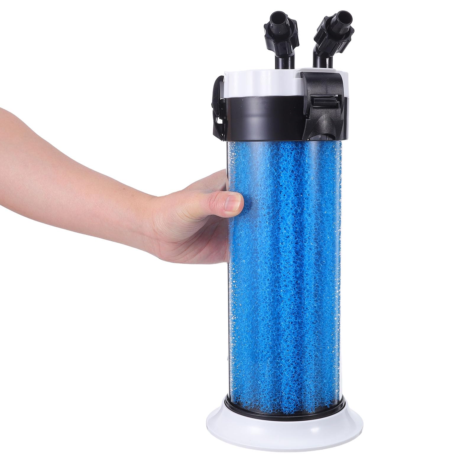 ifundom Filtro de Acuario Externo para Pecera, Filtro de Cartucho con Bomba Sumergible, Sistema de Filtración Física, Química y Biológica, Adecuado para Tanques y Acuarios con Circulación