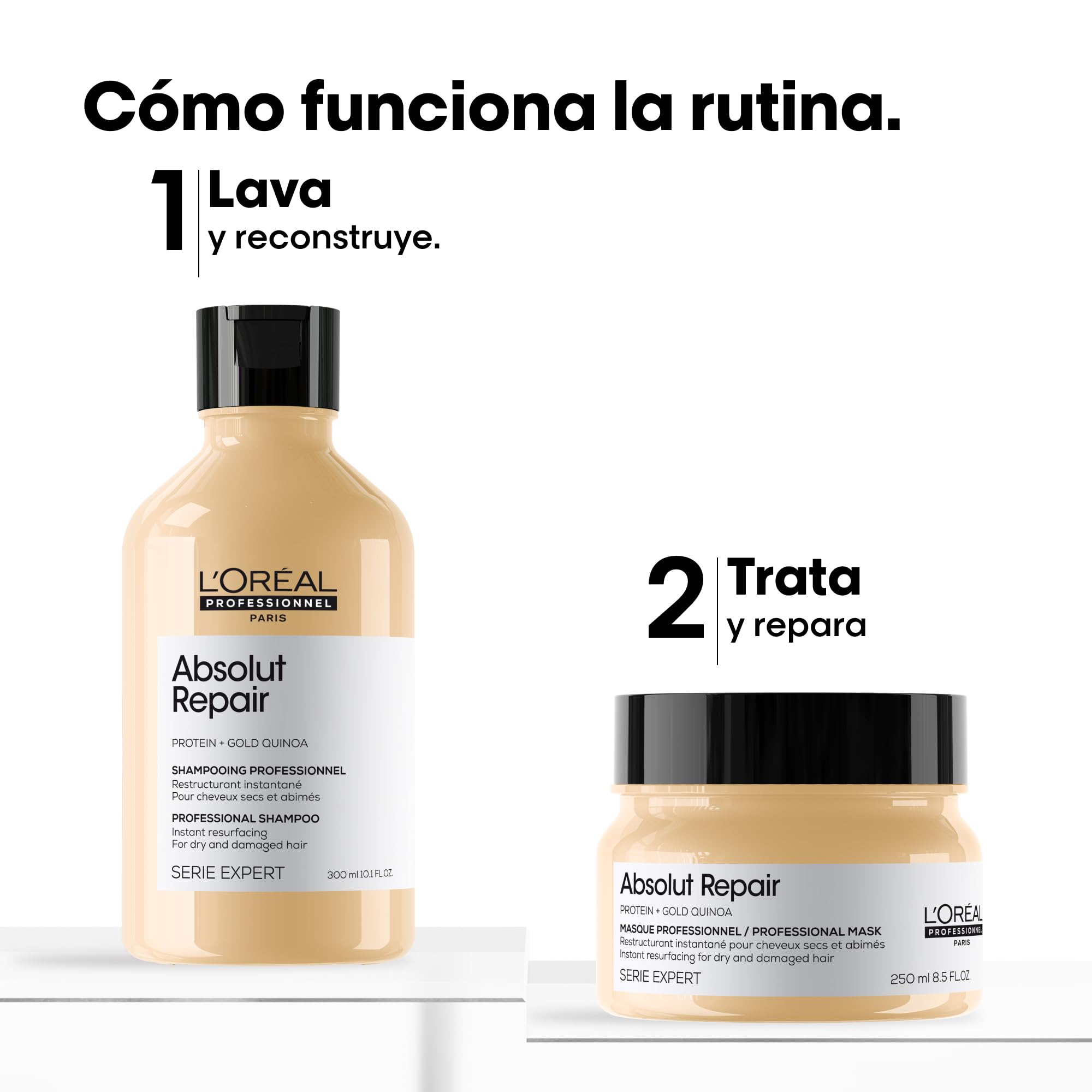 L'Oreal Professionnel Cofre Duo, Rutina Tratamiento Reconstructor para Cabellos Secos y Dañados, Absolut Repair
