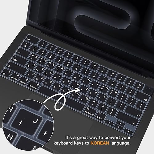 Miniatura 10 de Funda de teclado de idioma ruso compatible con MacBook Air 2024-2022 de 15.3 pulgadas A2941 A3114MacBook Air de 13.6 pulgadas A3113 A2681 con chip