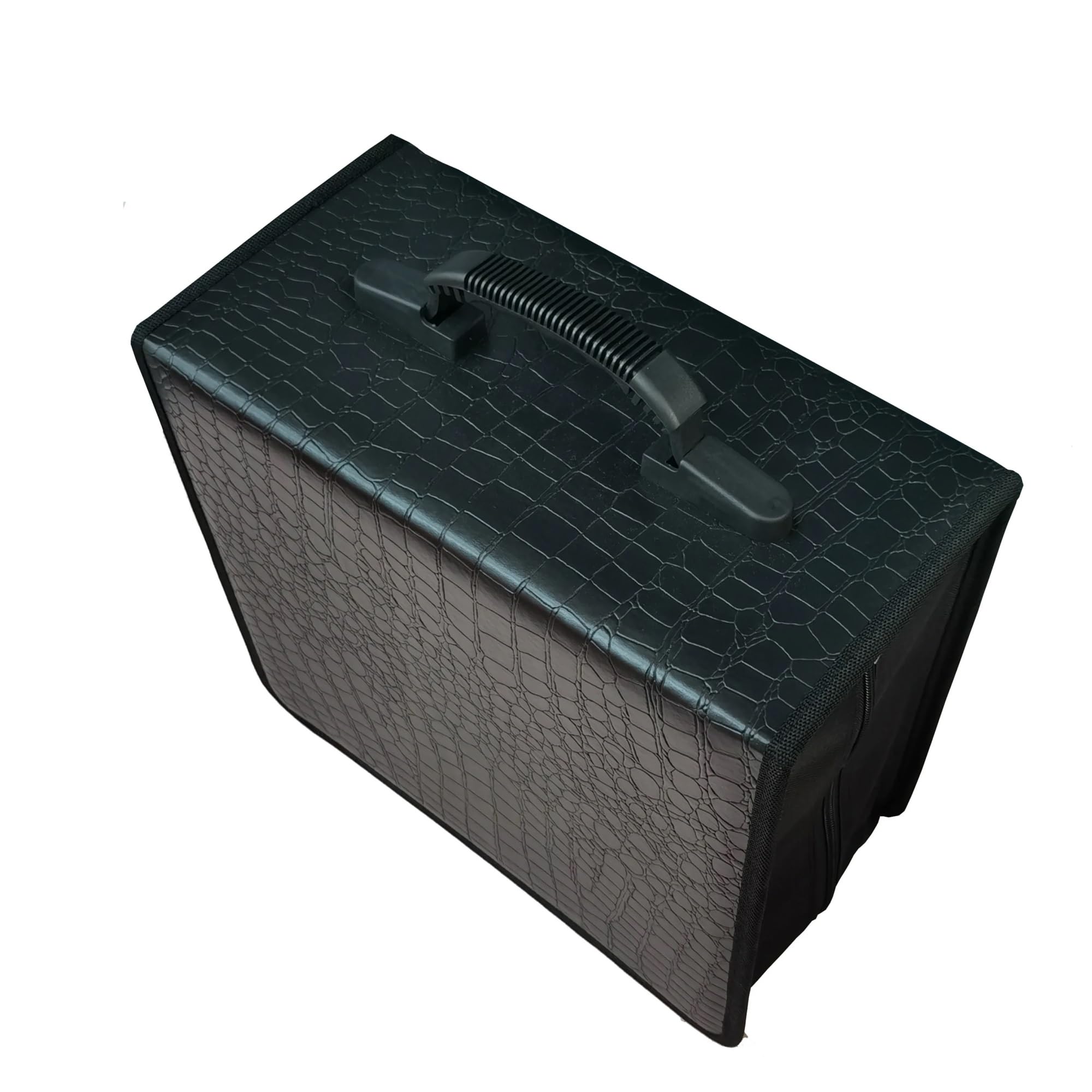 Funda para DVD Estuche for CD con Capacidad for 400 Discos, diseño de cocodrilo portátil, Bolsa Almacenamiento for DVD for Coche, a Prueba Polvo, Organizador doméstico Biblioteca Hogar