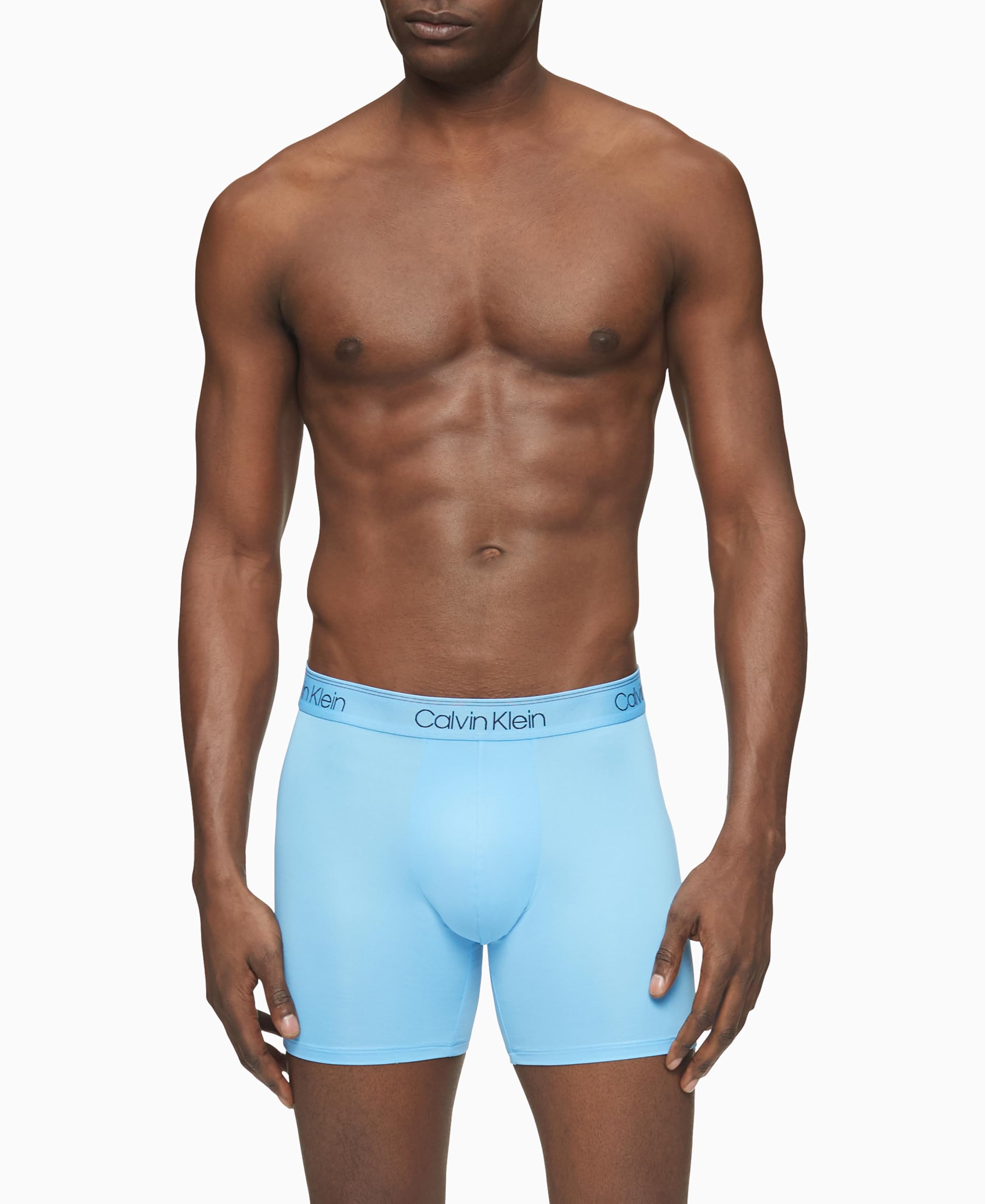 Calvin Klein Calzoncillos Tipo bóxer Micro elásticos, Paquete de 3 - Azul - Large