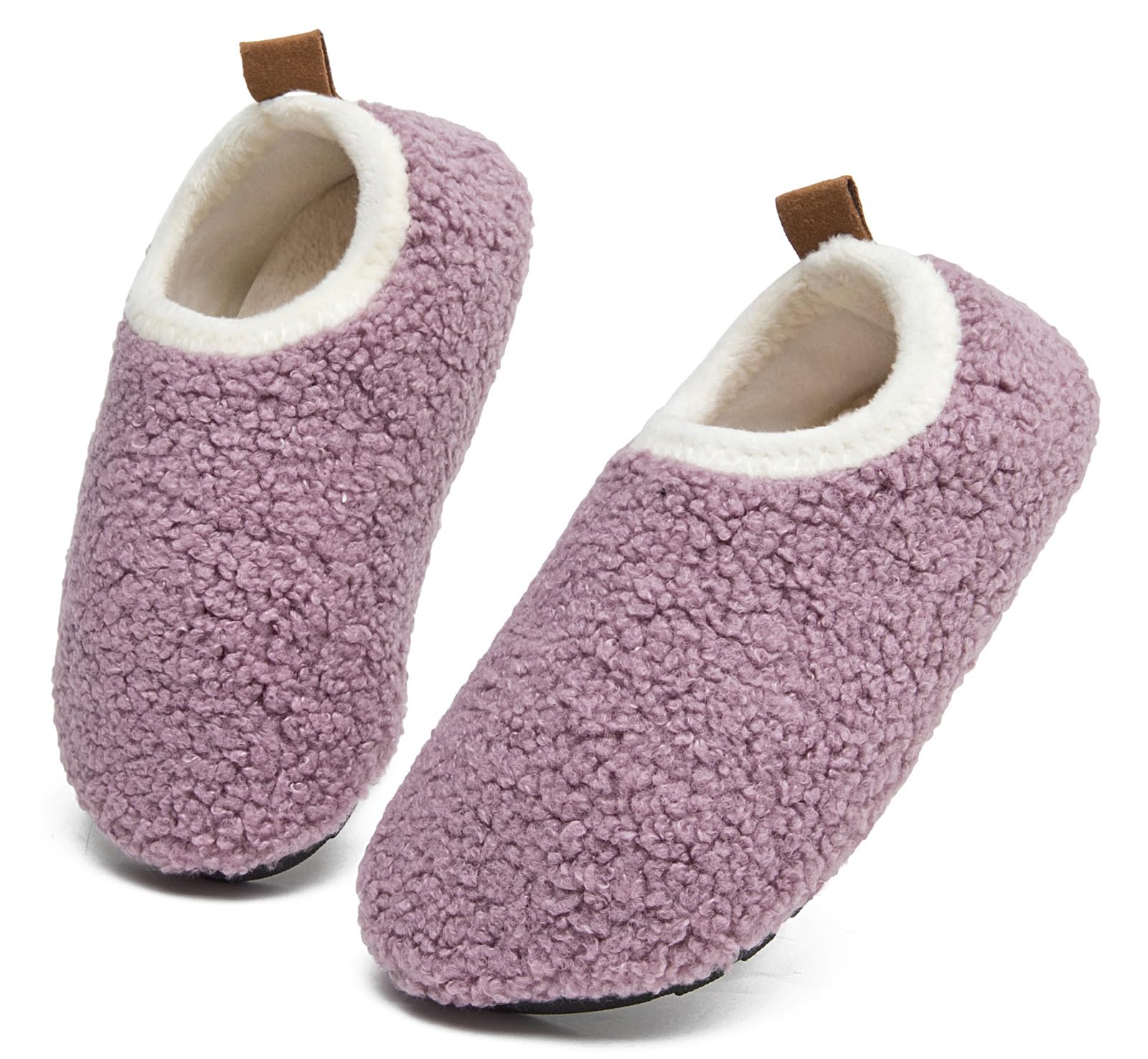 DADAWEN Toddler Boys Girls House Slippers Indoor Home Shoes Kids Baby Outdoor Lightweight Non-Slip Rubber Sole Winter Warm Slipper Soft Socks Shoes