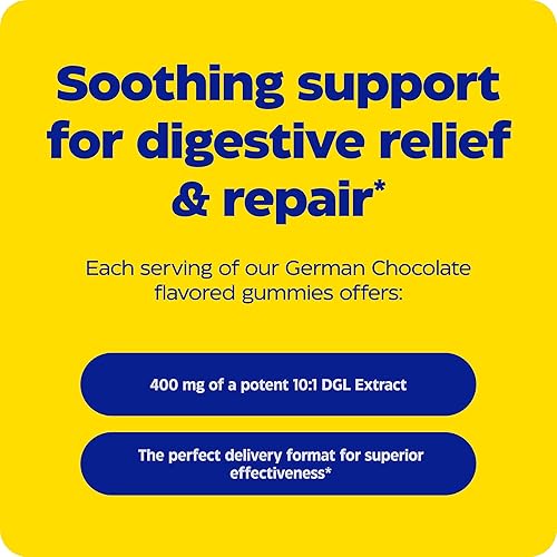 Miniatura 5 de Enzymedica, DGL - Gomitas de regaliz deglicirricinadas para alivio del estómago para apoyo digestivo y salud intestinal, chocolate, 74 unidades