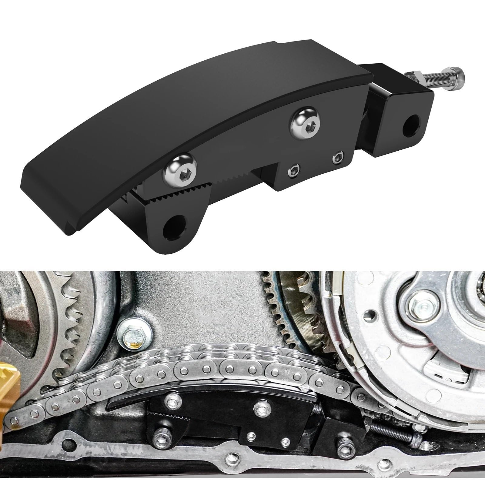 Osłona łańcucha Pasuje do Harley Touring Road King FLHR specjalny FLHRXS przemieszczanie się po ulicy FLHX specjalny regulator napinacza łańcucha FLHXS Ochraniacz łańcucha