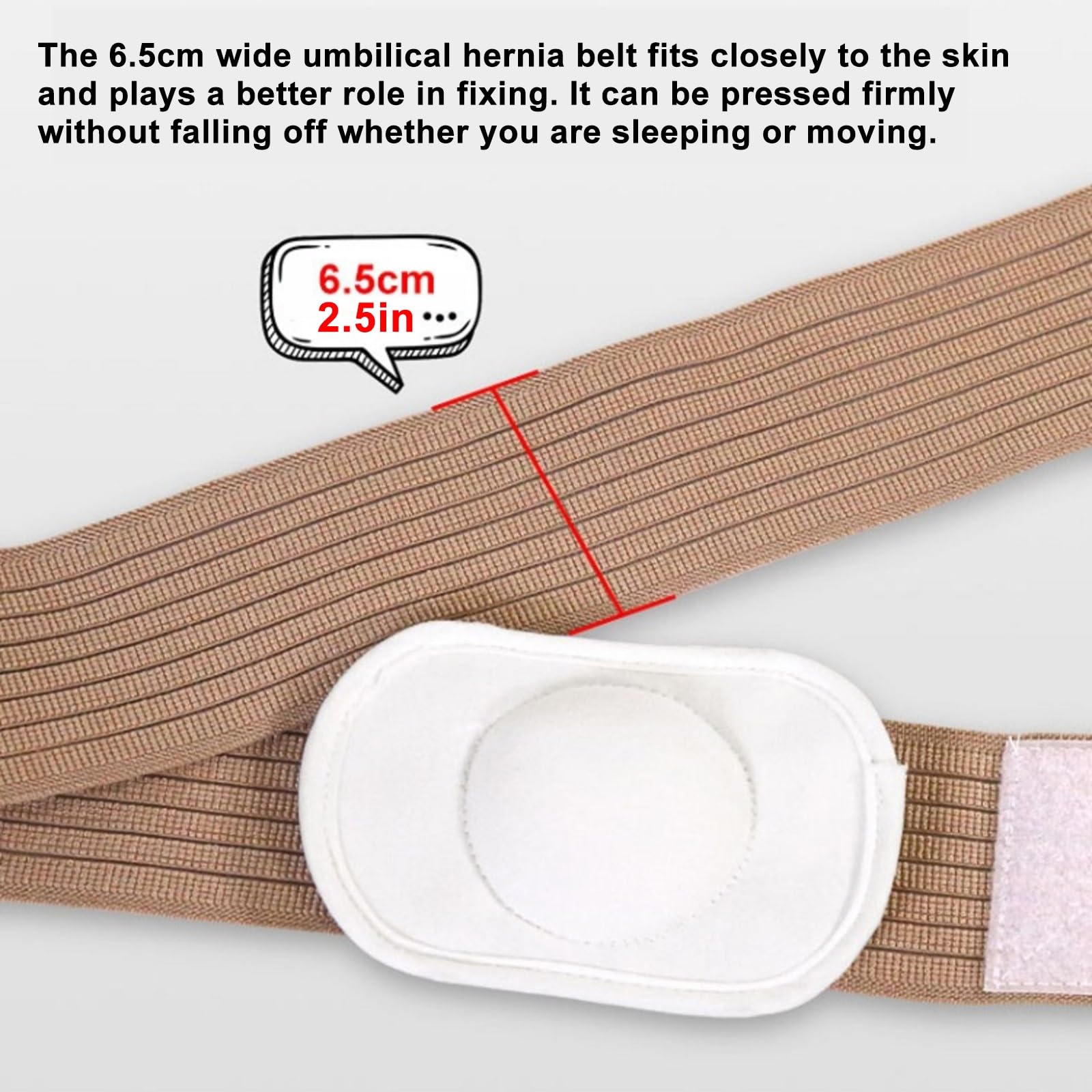 Fascia Ernia Ombelicale, Supporto Addominale con 3 Cuscinetti di Compressione, Aiuta ad Alleviare Il Dolore per Incisioni, Epigastrici, Ventrali(M)
