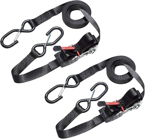 Master Lock 3066EURDAT Ratchet Tie Down Strap with S-Hooks