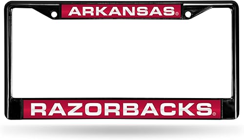 Miniatura 120 de Rico Industries NCAA Black Laser Cut Chrome Frame 12" x 6" Black Laser Cut Chrome Frame - Car/Truck/SUV Automobile Accessory