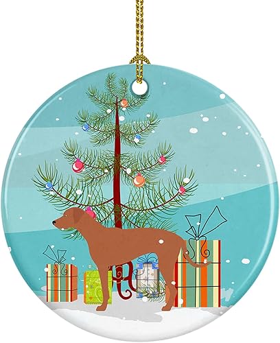 Miniatura 76 de Caroline's Treasures Adorno de cerámica con cola de perro pastor inglés antiguo para colgar en el árbol de Navidad, para el hogar, Navidad, fiestas