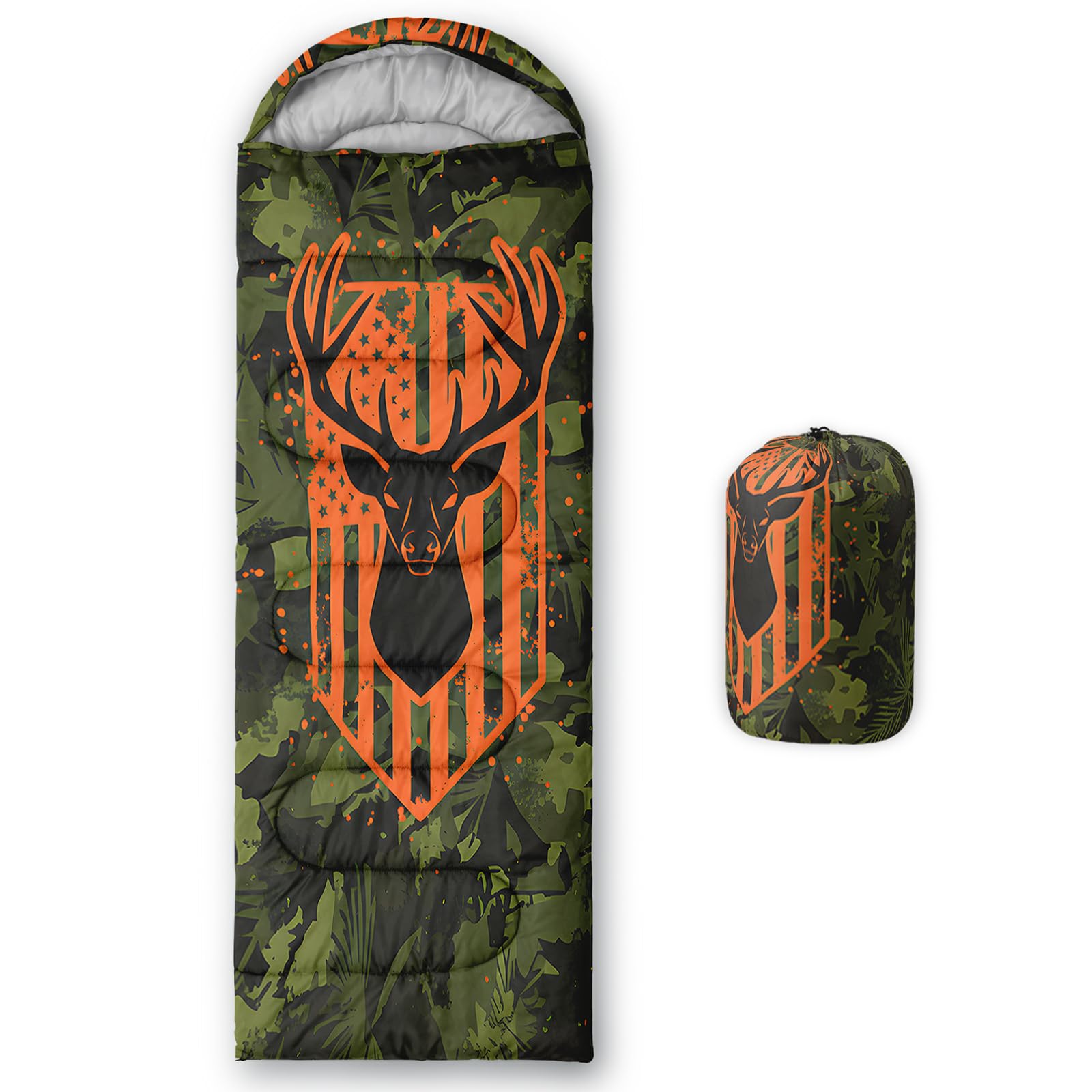 QOOMO Ball Flower Camping Sleeping Bags,3 Season Warm &amp; Cool Weather,Lightweight,Waterproof Sleeping Bags for Adults &amp; Kids,Traveling,and Outdoors,Camping Gear Equipment