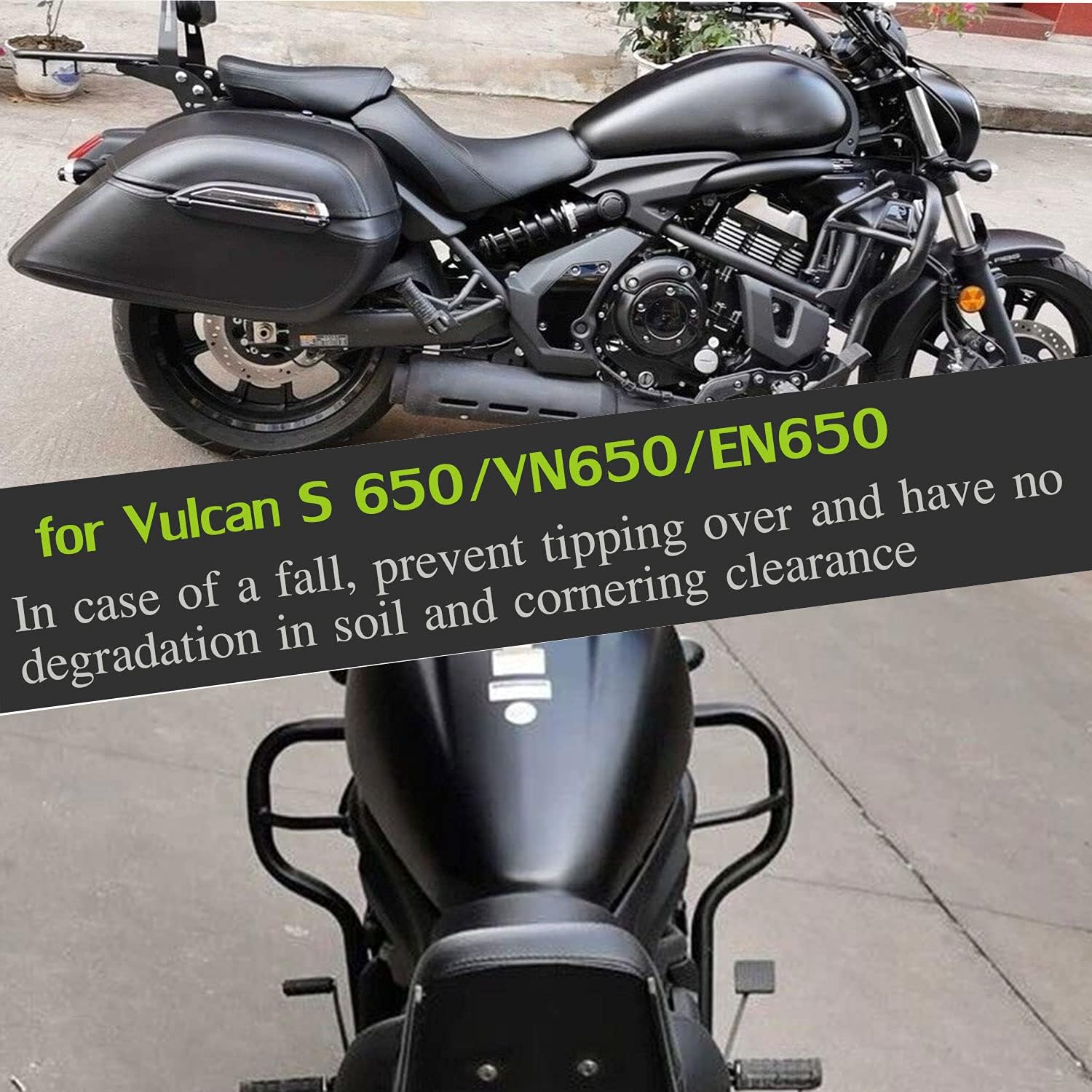 Motorcycle Crash Bar Engine Guard for Ka&wa&sa&ki Vulcan S 650 VN650 EN650 (2015-2026) Frame Protection,Side Bumper,Gas Tank Protector Highway Bar Falling Protector