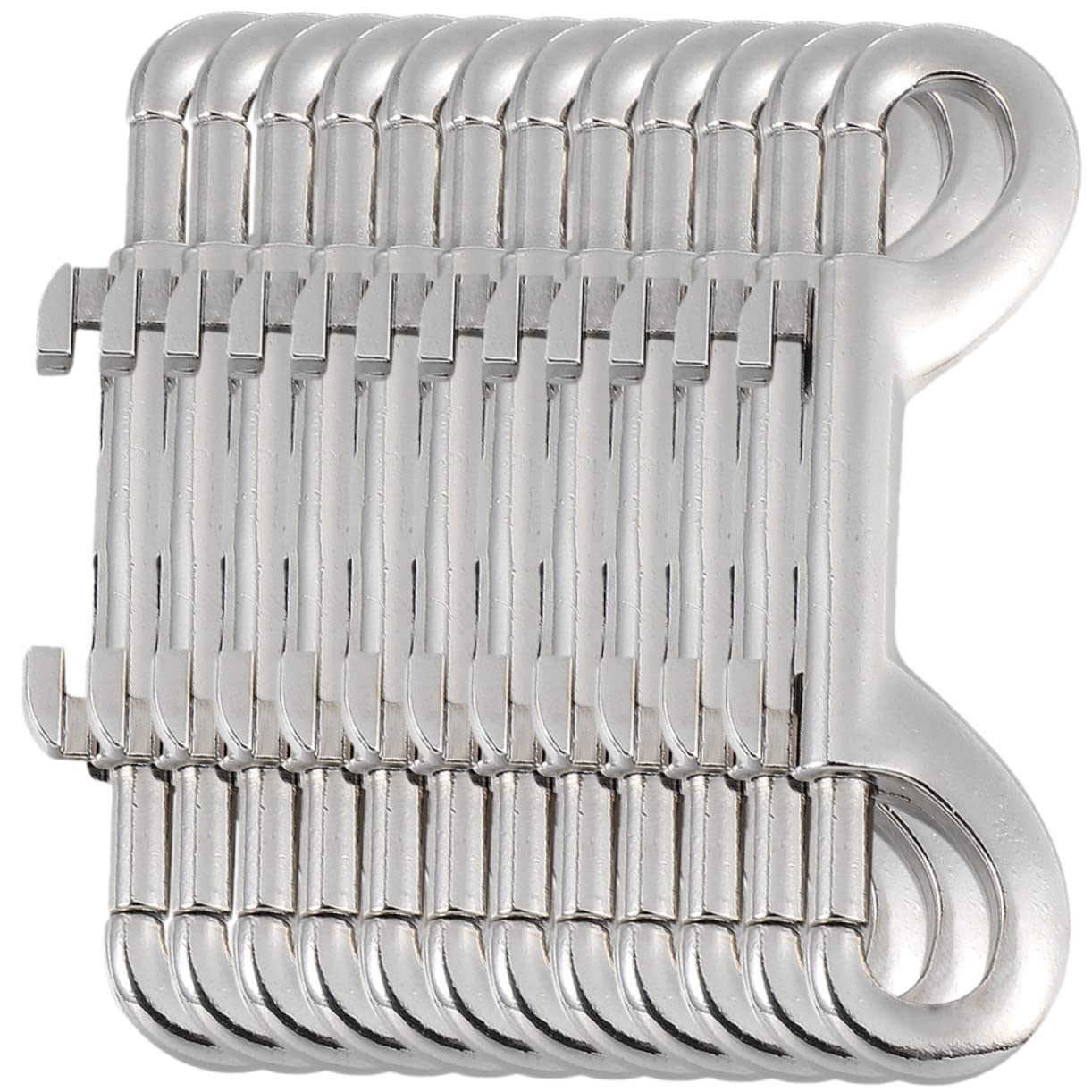 Garneck 12pcs Pet Leash Supplies Pet Leash Snap Hooks Double Ended Trigger Snaps Ends Heavy Small Double Ended Snap Hook Double Ended Clip Pet Leash Hooks Swivel Both for Silver Zinc Alloy