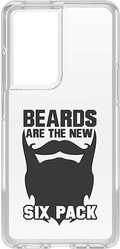 DistinctInk Clear Shockproof Hybrid Case for Samsung Galaxy S21 Ultra (6.8" Screen) - TPU Bumper, Acrylic Back, Tempered Glass Screen Protector -