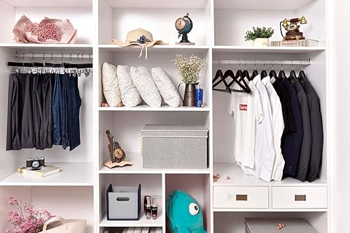 Miniatura 2 de Perchas de madera de calidad  Juego de 10 perchas ligeramente curvadas  Perchas de madera maciza con elegantes ganchos cromados  Ropa de alta