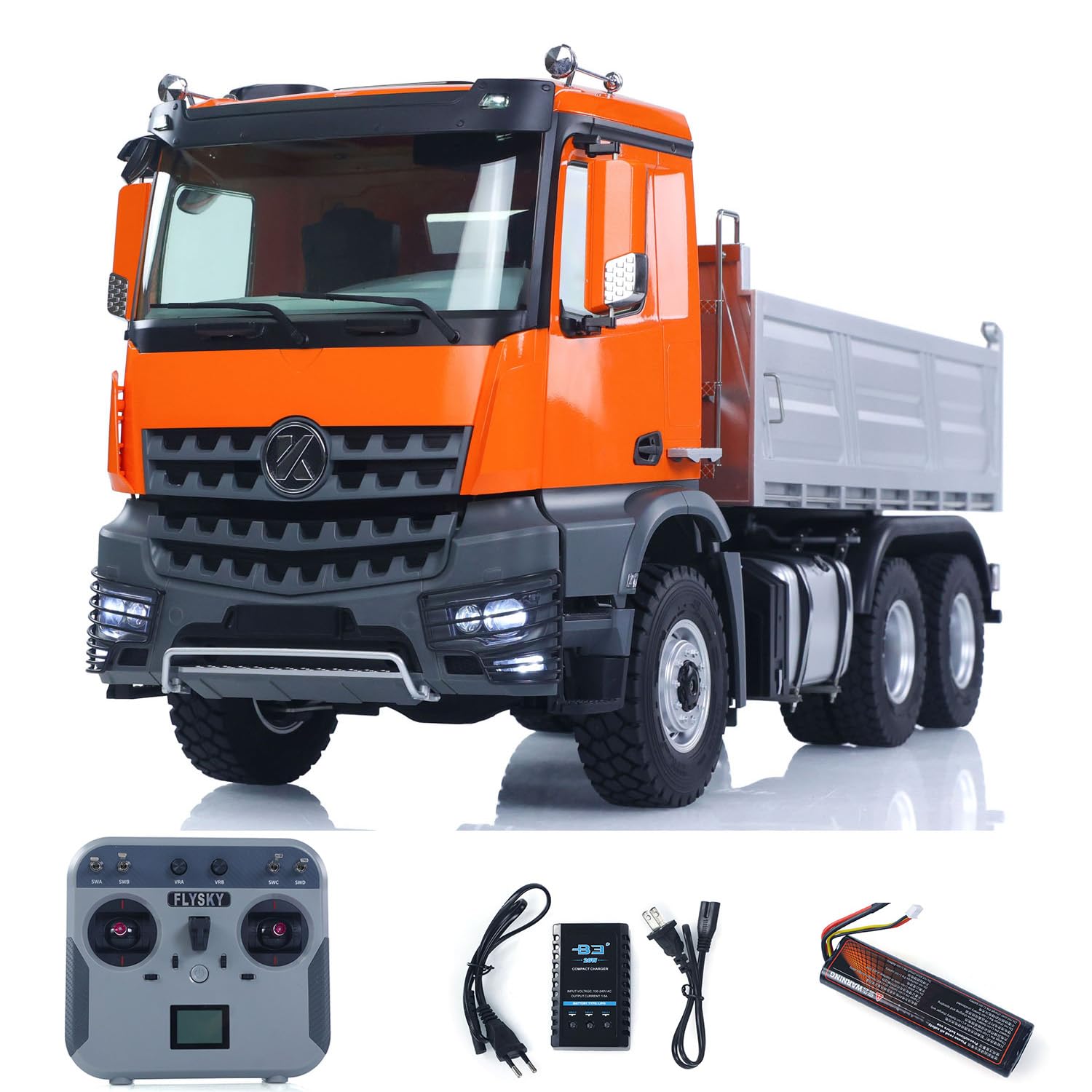 1/14, 2,4 GHz, radiocomandato elettrico 5702, modello 6 x 6 ribaltabili a 2 marce, luce sonora, motore RTR, regalo per adulti