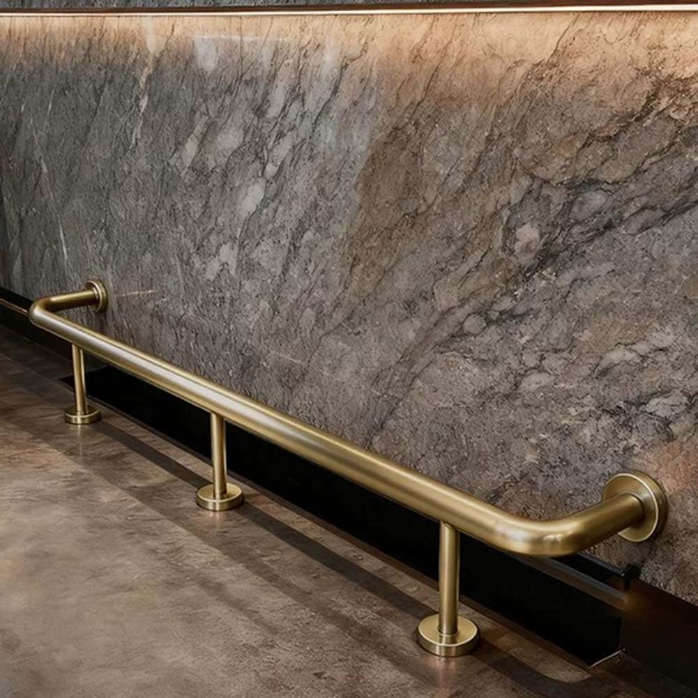 Bar Foot Rail Kit, Stainless Steel Foot Railing System for Kitchen Island, Drink Station, Coffee Shopr, Restaurant(Champagne gold,24.6ft/7.5m)