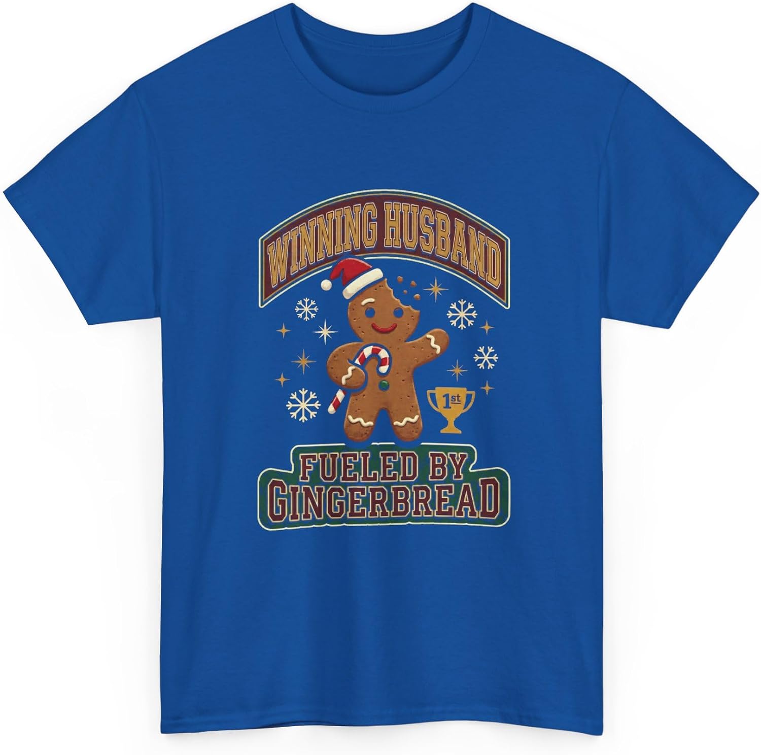 Winning Husband Fueled by Gingerbread Funny Christmas Cookie Baking Humor Graphic Royal