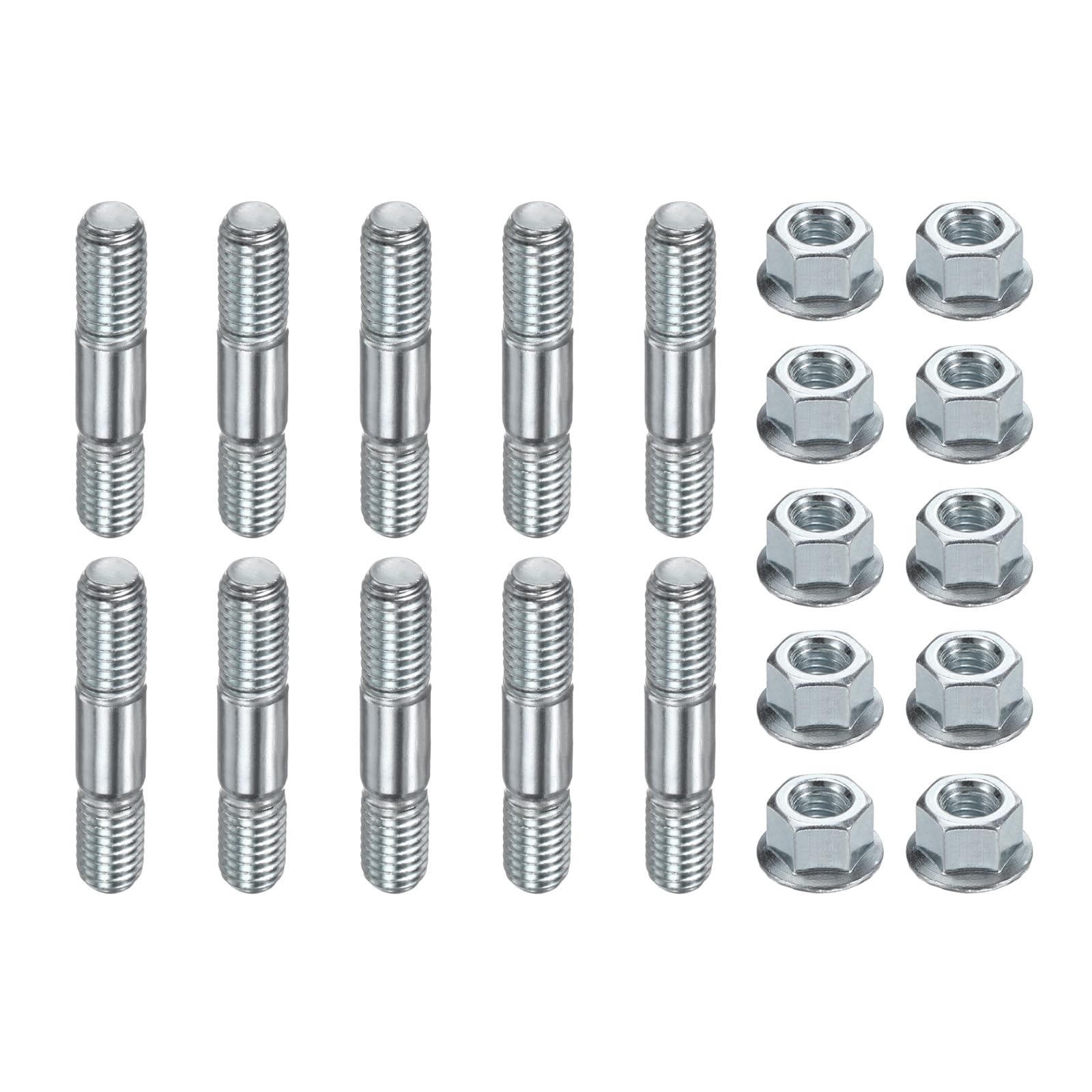 M METERXITY 2-Set Chainsaw Guide Bar Studs & Bar Nuts M8 x 1.25 Thread Manganese Steel Double End Bar Studs for Echo 52/28/59 Chainsaw Flange Bar Studs & Bar Nuts Kit Replacement