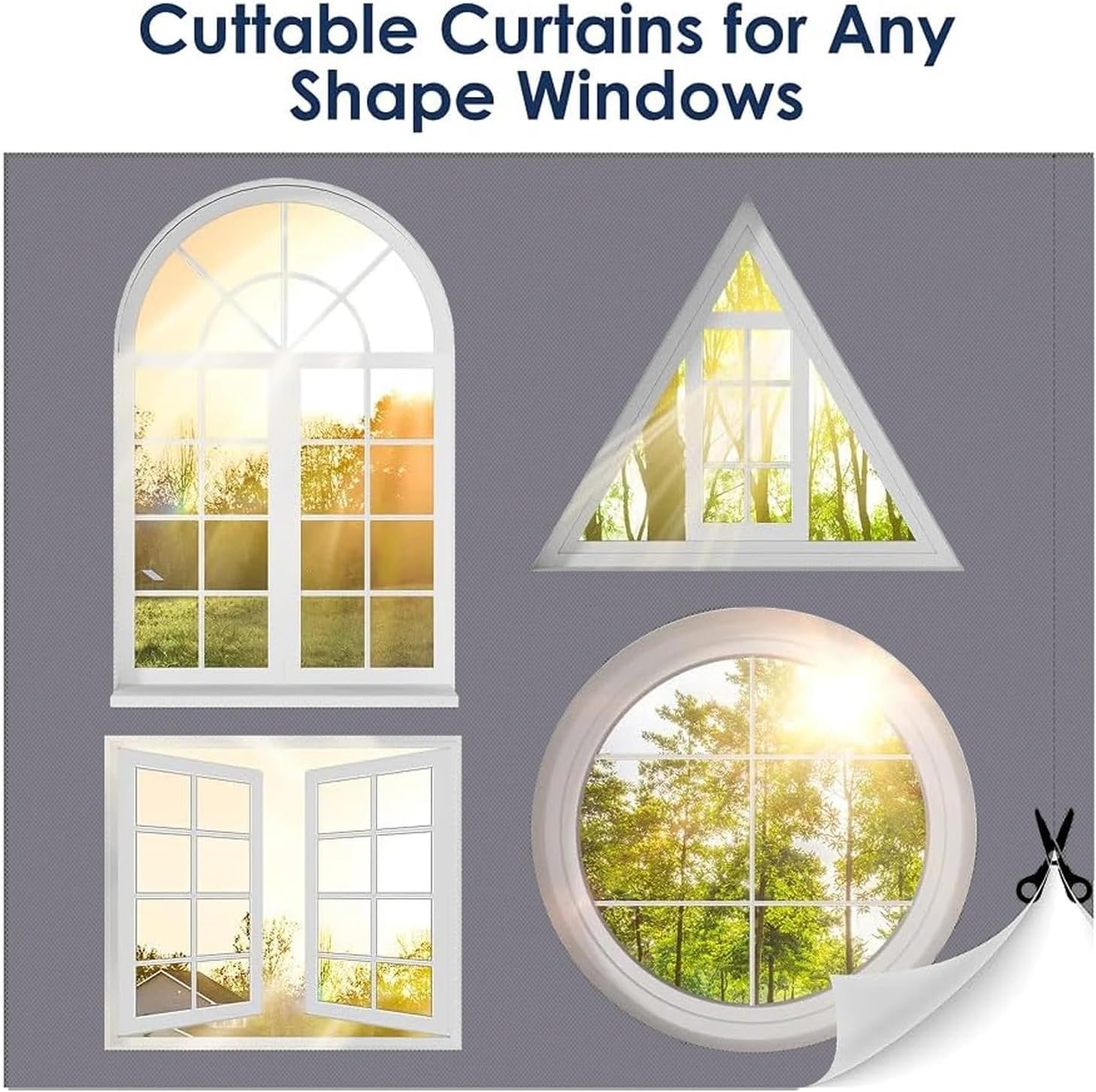 Blackout Blinds Window Drilling Home Decor Items Curtains Self-Adhesive Adjustable Vertical Curtain Sunshade Curtains Kitchen for Window(1.45mX3m)