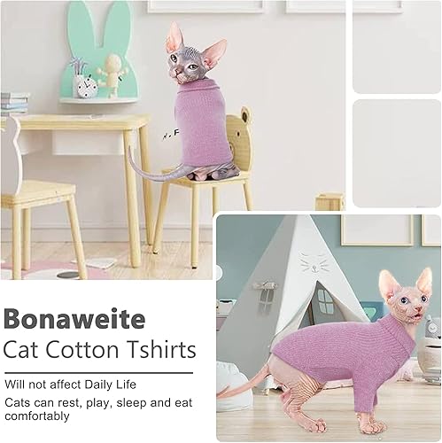 Miniatura 6 de Bonaweite Sphynx - Ropa para gatos, suéteres de gato solo para gatos, suéteres de cuello alto Sphynx para gatos, ropa de gato solo para gatos,