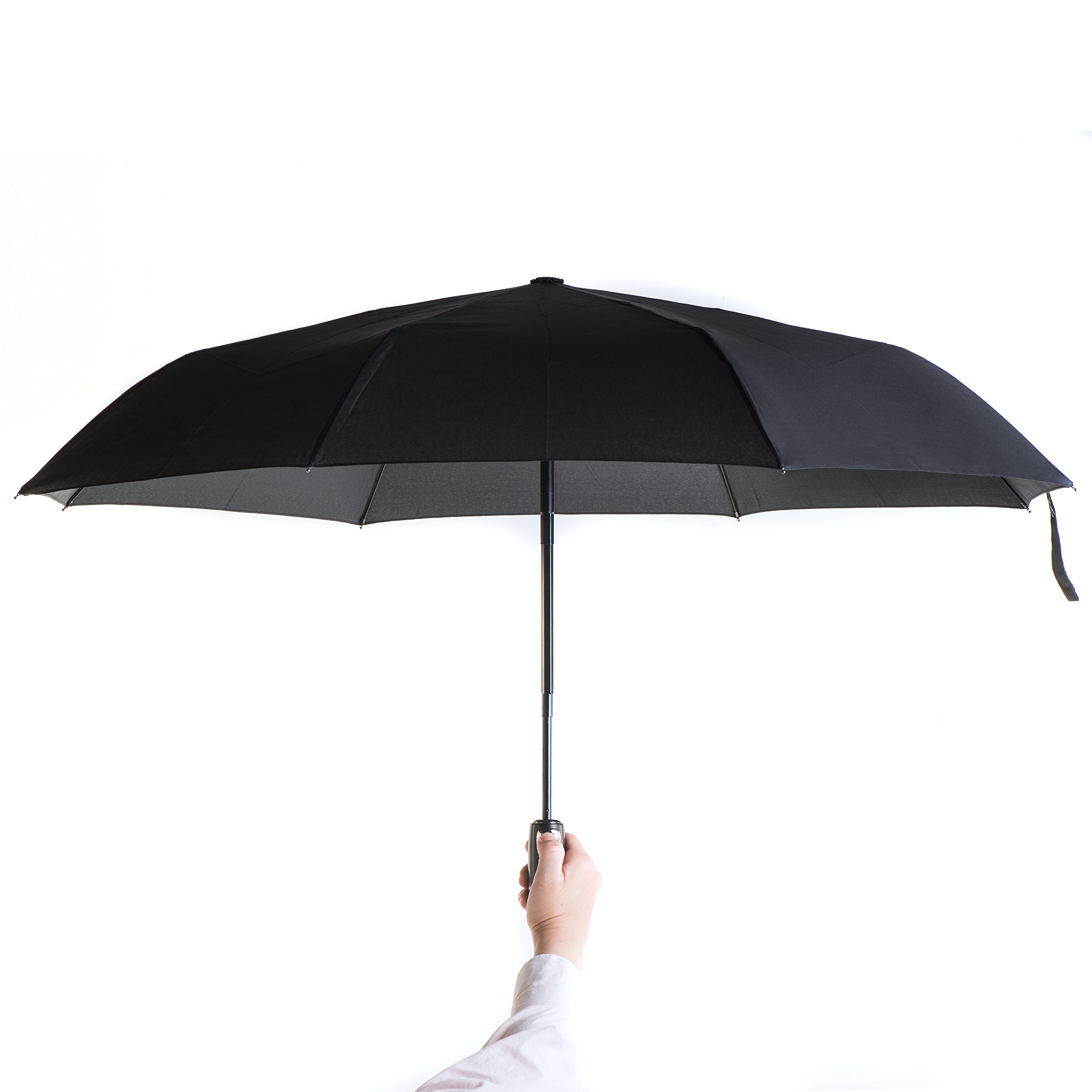 Pichon Best Travel Umbrella - Compact, Portable, Windproof - for Men and Women, Rain and All Weather, Black