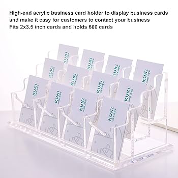 名刺スタンド 名刺立て アクリル 12個セット【30〜50枚収納可能】 名刺スタンド カード立て 名刺立て アクリル 受付名刺 カード