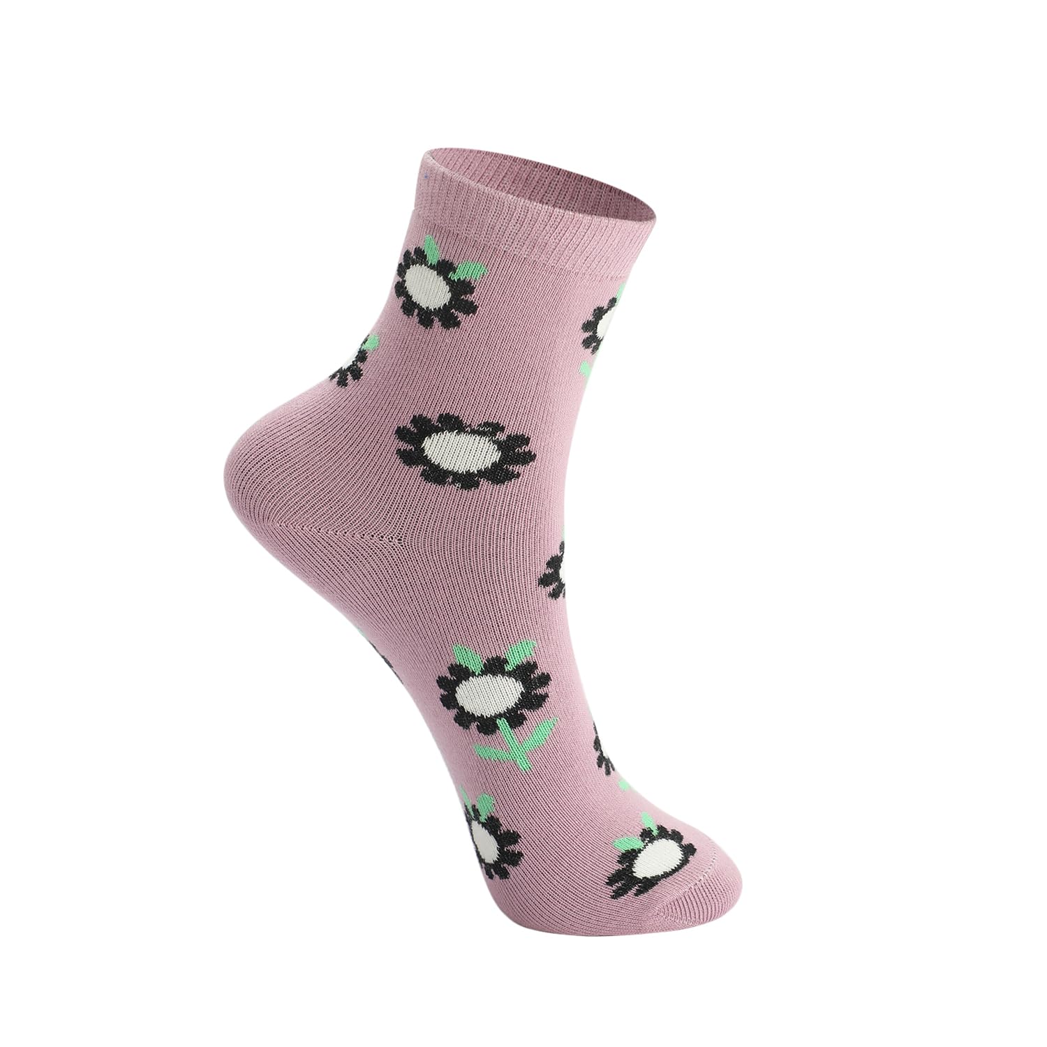 PRIMESOX MOVE ON Kids Girls Socks | Comfortable & Soft Printed Cotton Socks for Girls - Multicolor Pack of 5 Pairs (8-11 Years) - Image 7 thumbnail