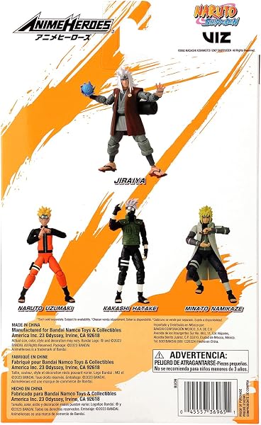 Bandai - Anime Heroes - Naruto Shippuden - Figurine articulée 17 cm - Jiraya - 36965, Jiraiya - 2
