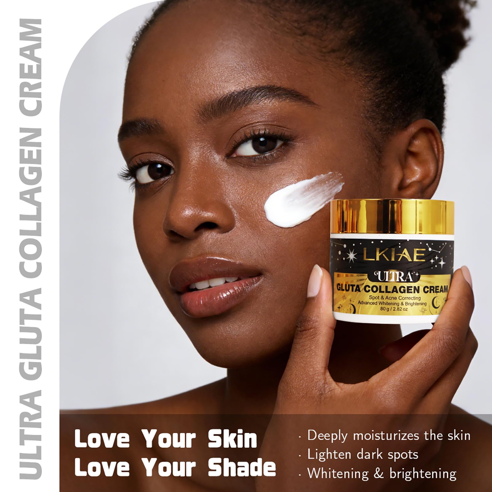 LKIAE Ultra Glutathione and Collagen Whitening Skin Care Set, Moisturizing, Reduce Dark Spots, Melanin, Hyperpigmentation