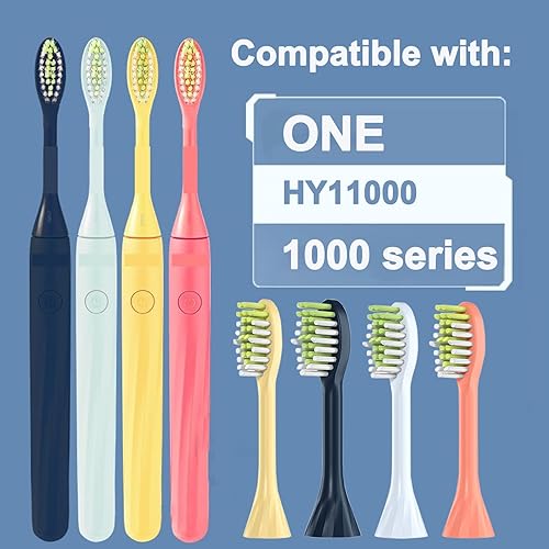 Miniatura 2 de SDUMY Cabezales de repuesto para cepillos de dientes compatibles con Philips BH102206 Sonicare One, blanconaranjaamarillonegrorosa, paquete de 5