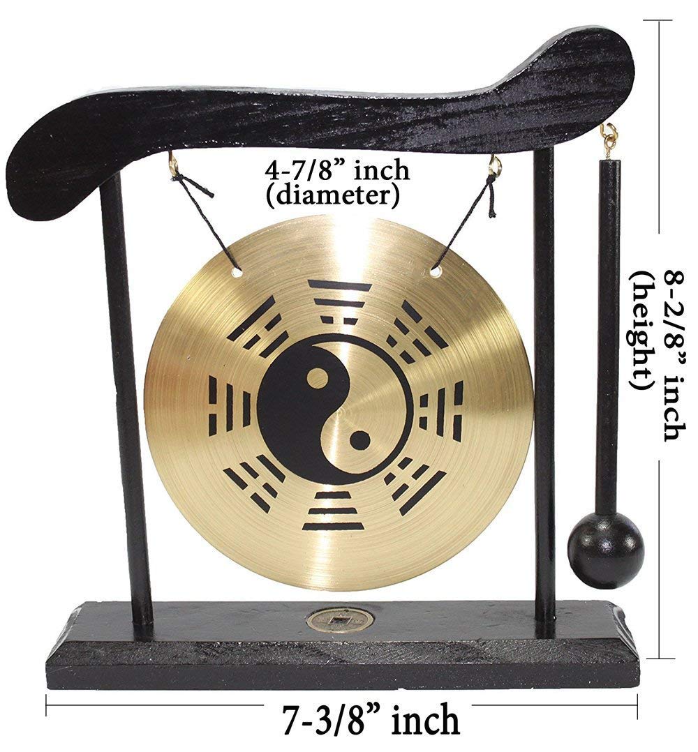 KT Zen stół Gong Taiji symbol feng shui medytacja biurko dzwonek dekoracja domu parapetówka gratulacyjny błogosławieństwo prezent sprzedawca USA