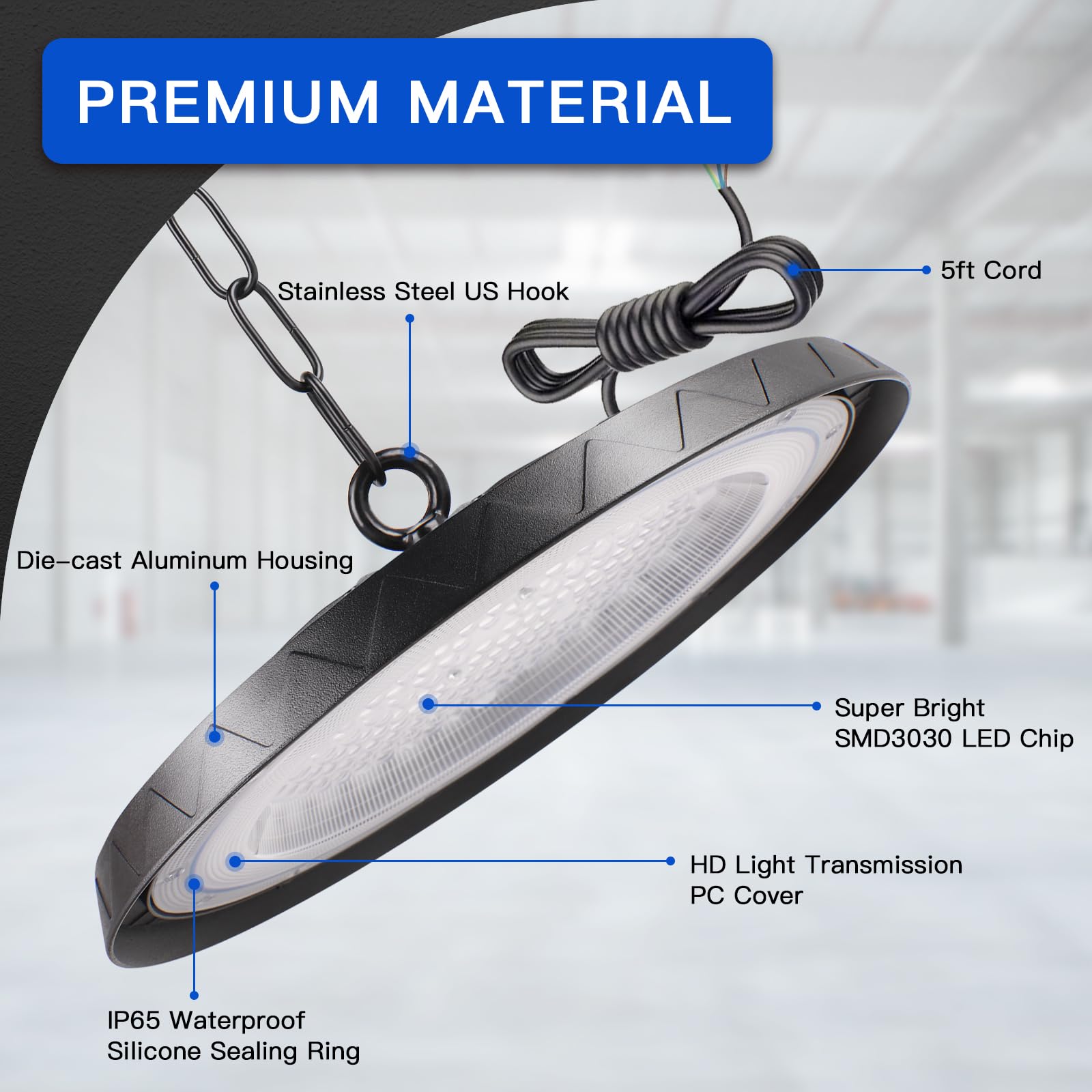 Tayire 200W LED UFO Industrielampe, Hallenstrahler 20000LM, 6000K Kaltweiß UFO LED Werkstattlampe, IP65 Wasserdichte UFO High Bay Licht für Fabriken, Garage,Lagerhaus Tayire 200W LED UFO Industrielampe, Hallenstrahler 20000LM, 6000K Kaltweiß UFO LED Werkstattlampe, IP65 Wasserdichte UFO High Bay Licht für Fabriken, Garage,Lagerhaus